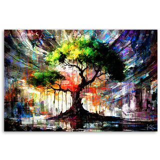 Painting on canvas, Abstract tree