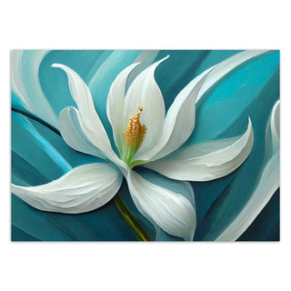 Wallpaper, Lily in turquoise color