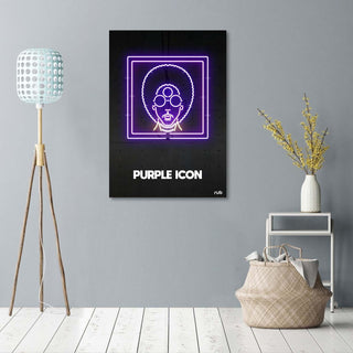 Printas, Rubiant, Neoninis užrašas Purple Icon Printai Gera namie - Geranamie.lt