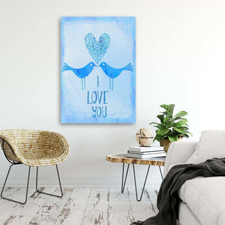 Print, Andrea Haase, Lovebirds in the background