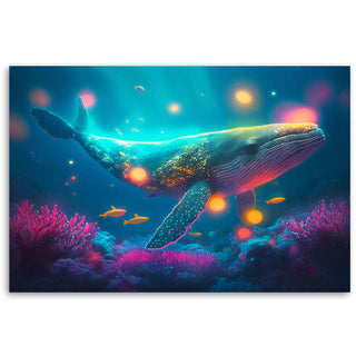 Print, Magic Neon Whale