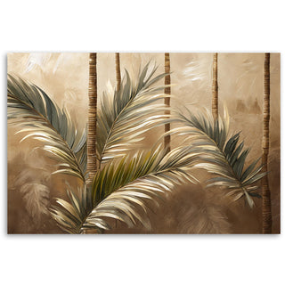 Painting on canvas, Palm trees in boho nature