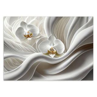 Wallpaper, Two white orchids 3D