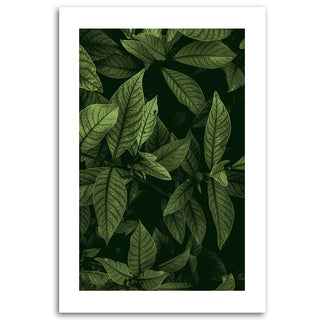 Painting on canvas, Green leaves