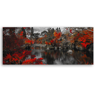 Painting on canvas, Japanese garden