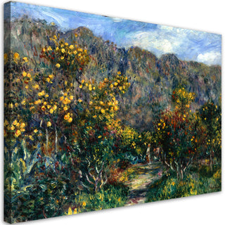 Paveikslas ant drobės, Pierre Auguste Renoir, Peizažas su mimozomis