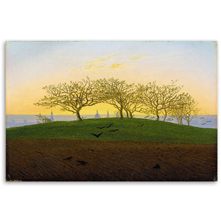 Painting on canvas, Caspar David Friedrich, Hill and field near Dresden