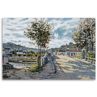 Painting on canvas, Claude Monet, Bougival Bridge