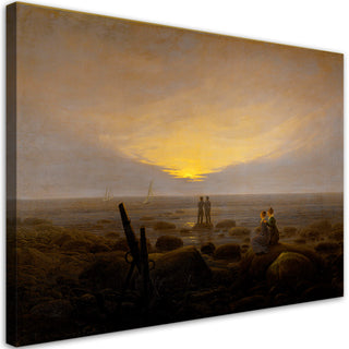 Paveikslas ant drobės, Caspar David Friedrich, Mėnulio patekėjimas