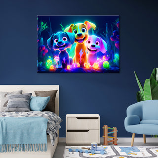 Painting on canvas, Puppies