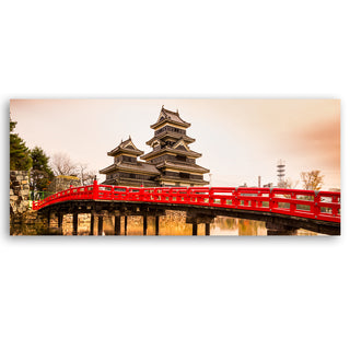 Painting on canvas, Matsumoto Castle in Japan