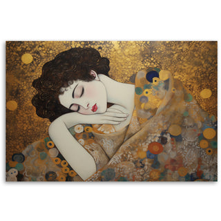 Painting on canvas, Gustav Klimt, Woman's face