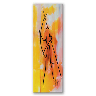 African archer painting on canvas