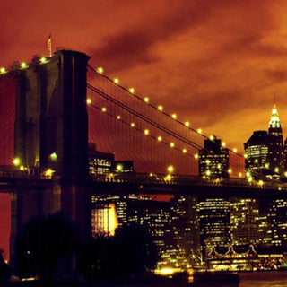 Sukiojama širma, Brooklyn Bridge saulėlydžio metu Širmos Gera namie - Geranamie.lt