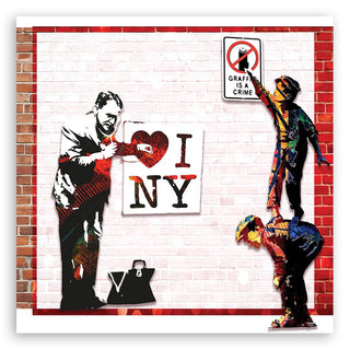 Paveikslas ant drobės, Banksy, I Love New York Paveikslai ant drobės Gera namie - Geranamie.lt