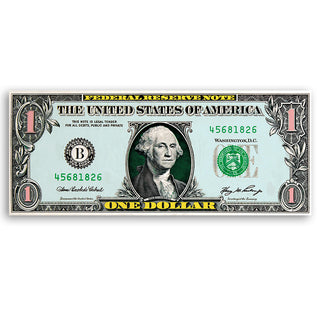 Painting on canvas, American dollar