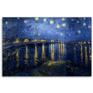 Painting on canvas, Vincent van Gogh, Starry night over the Rhone