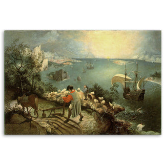 Painting on canvas, Pieter Bruegel, Landscape and the Fall of Icarus