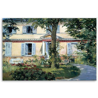 Painting on canvas, Edouard Manet, The House at Rueil