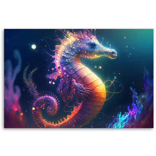 Painting on canvas, Seahorse